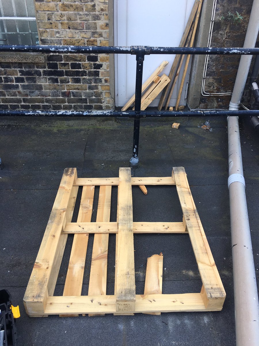 jimvanhear16's tweet photo. Pallets + Haikus

Surprising feeling
Post dismantling. 
Sore legs, but not back. 
(1/3) https://t.co/IS007LqBw9