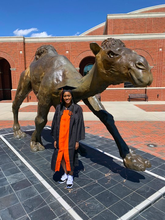 mahone_derrick's tweet photo. Degree from Campbell University officially conferred! Congratulations @kamaria_mahone  on your four years of hard work in the classroom. #CampbellGrad2020 https://t.co/b8aAAizpgl