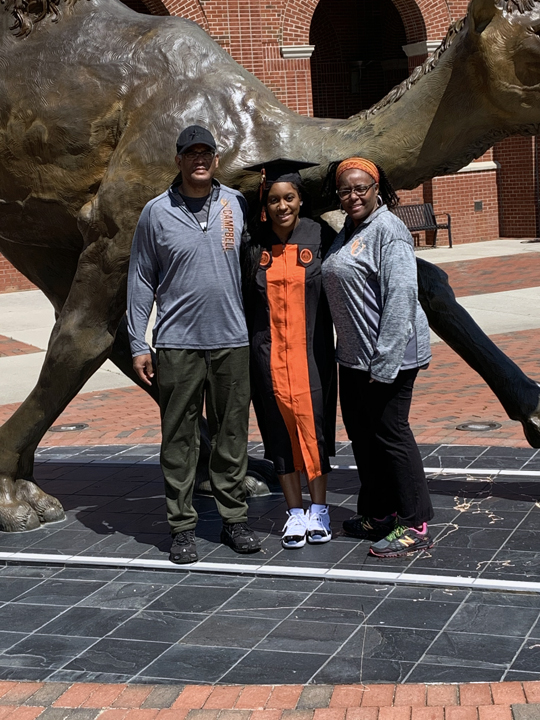 mahone_derrick's tweet photo. Degree from Campbell University officially conferred! Congratulations @kamaria_mahone  on your four years of hard work in the classroom. #CampbellGrad2020 https://t.co/b8aAAizpgl