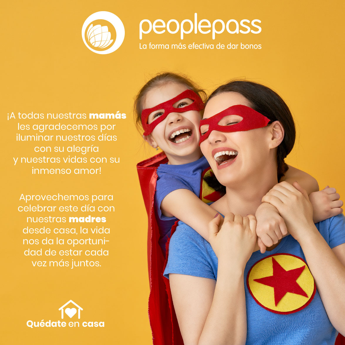 PeoplePass_com's tweet photo. ¡En #Peoplepass queremos desearle un feliz día a todas nuestras mamás! #FelizDiadeLaMadre https://t.co/iBm4z8Kq3s