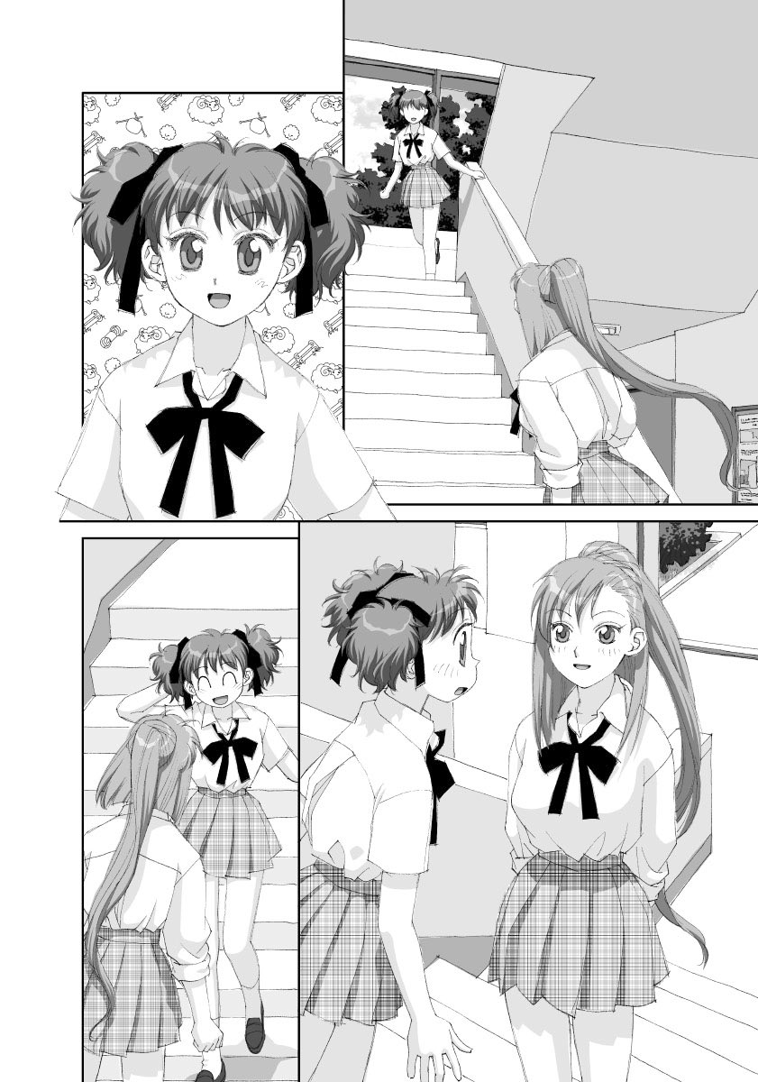 「ボクのふたつの翼」から、台詞フキダシ無し絵、その,34
この漫画はペン入れした原稿(線画)をスキャナーでMacに取り込んでPhotoshopで彩色から仕上までした後ネットでデータ入稿していました
今から16〜18年ぐらい前のことです 