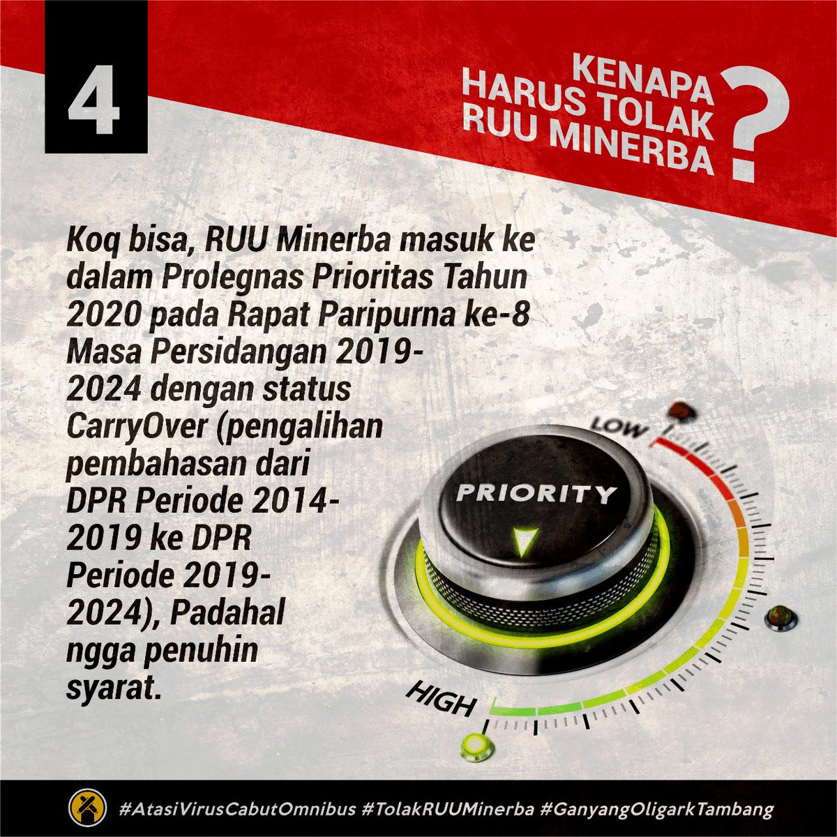 4 ALASAN, KENAPA RUU MINERBA HARUS DITOLAK? 

(No 4 Bikin Kamu Makin Heran Sama <a href="/DPR_RI/">DPR RI</a>)

#GagalkanRUUMinerba
#TolakRUUMinerba
#AtasiVirusCabutOmnibus

👇👇👇👇