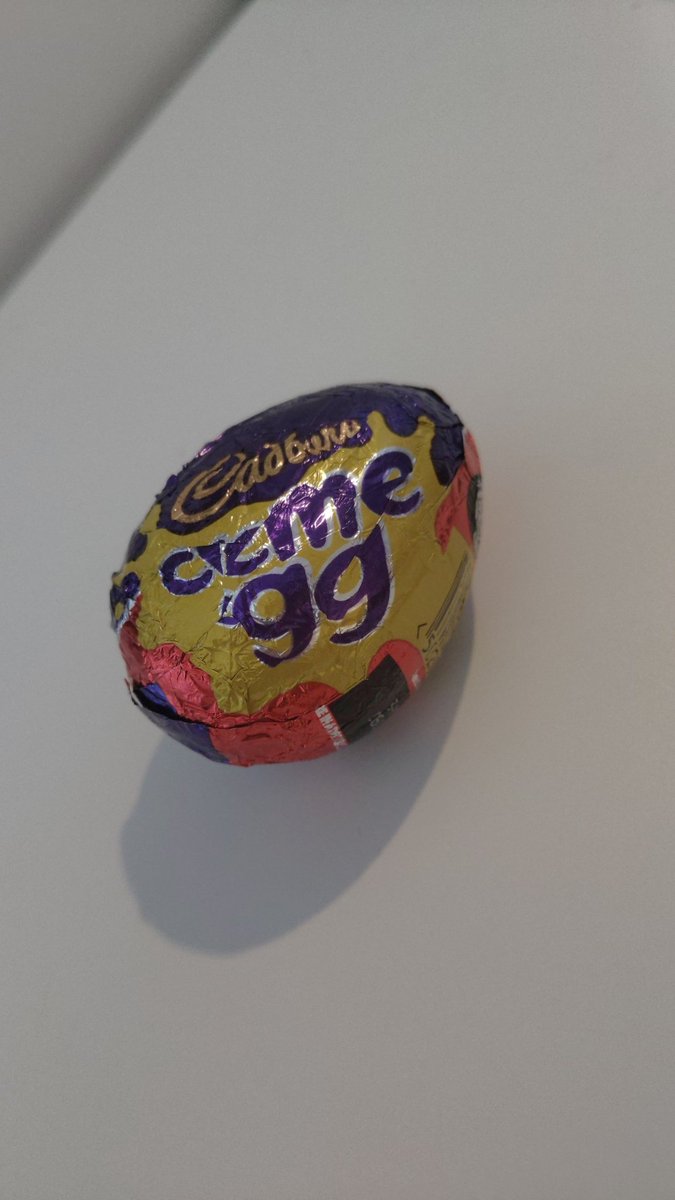 miss_trolley's tweet photo. When you remember the creme egg you stashed before the end of Easter! Day has been made! #chocolate #cremeegg #easter #treat #nearlyforgotten #joy #yum https://t.co/dSz6XaSzz5