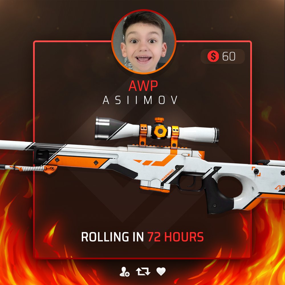 yungshapez's tweet photo. 🎁 $60 AWP | ASIIMOV GIVEAWAY

Enter now:
- Retweet
- Follow me &amp; @uhhmontyy 
- Tag a friend

⏰ 72 HOURS - GOOD LUCK! https://t.co/dNSLjiszG3
