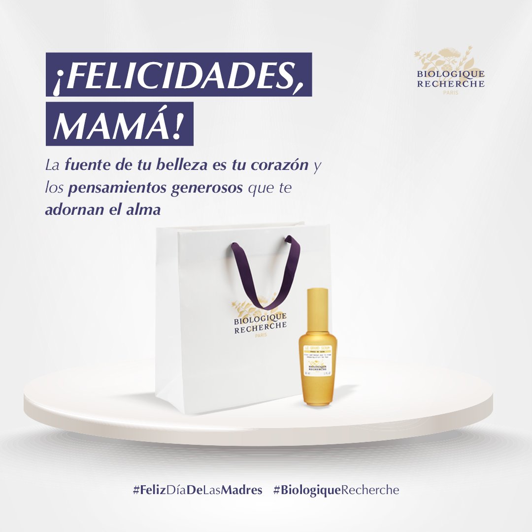 ¡Feliz día de las madres!  la familia Biologique les manda un fuerte y cálido abrazo virtual a todas las mujeres que saben lo que es amar como una madre.
  #BiologiqueRecherche