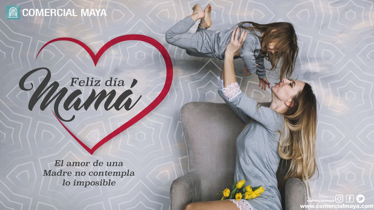 ✨ El amor de una madre no contempla lo imposible.
Feliz día Mamá 😍
#ComercialMaya #Ambato
comercialmaya.com
