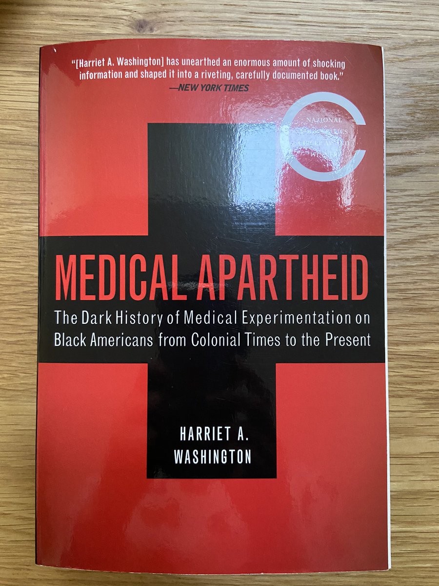 The book I think should be on every medical school curriculum - Medical Apartheid by  @haw95. This explains how much of our medical knowledge comes from unethical experimentation & how power imbalances between white physicians & black patients have been shaped over centuries/8