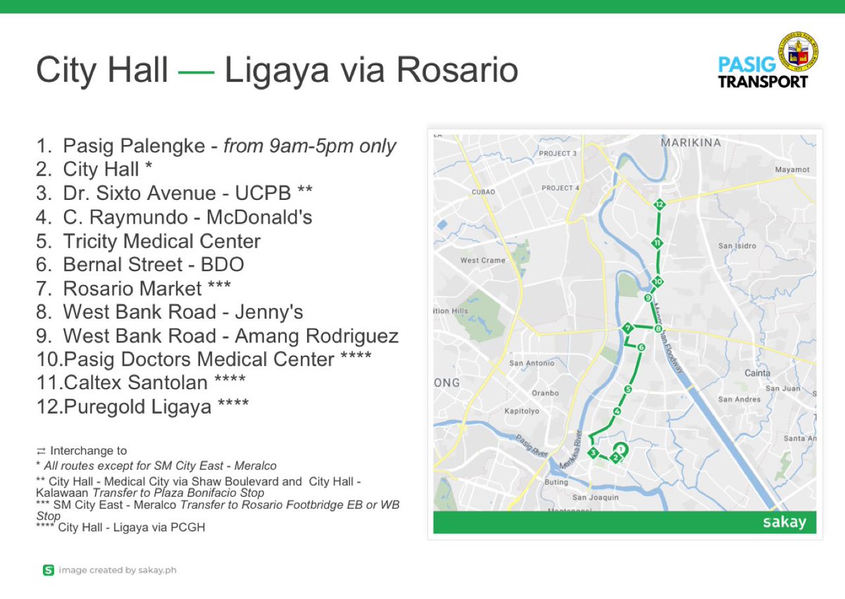 City Hall to Ligaya via PCGH City Hall to Ligaya via Rosario