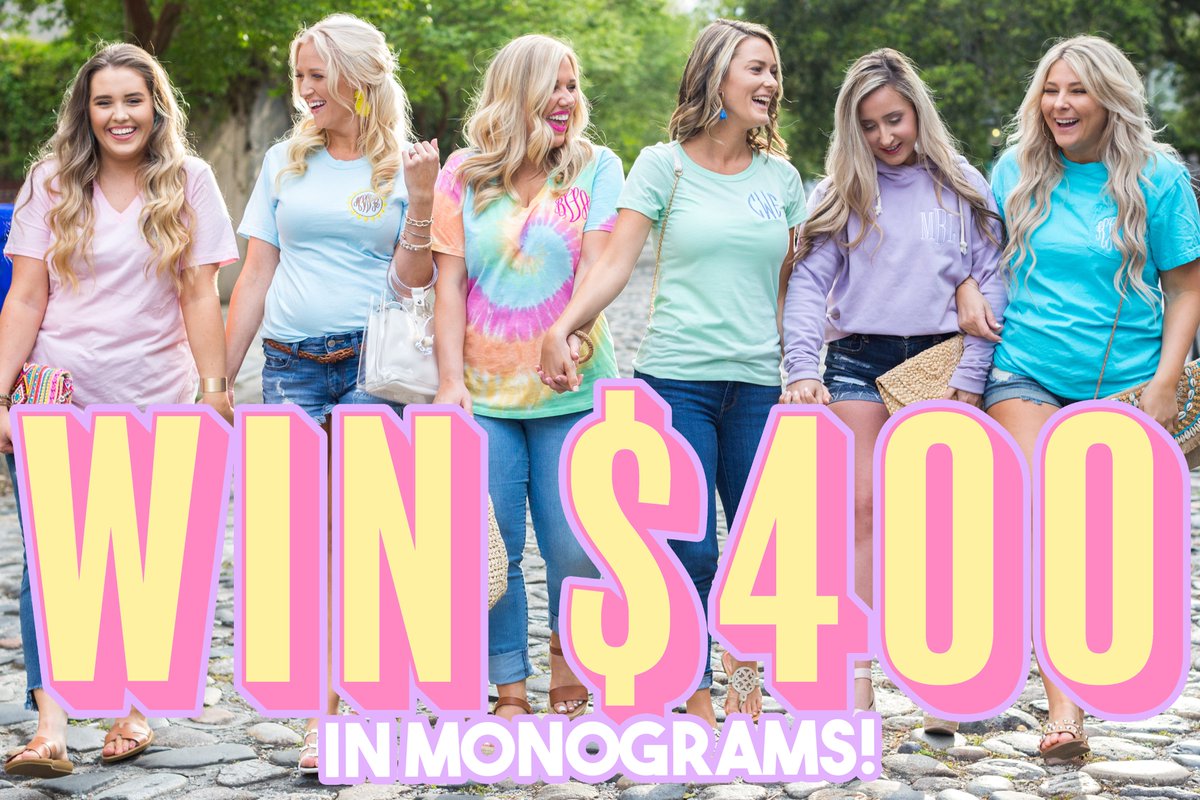 UnitedMonograms's tweet photo. WIN a United Monograms May Mayhem Shopping Spree!
☀️💕https://t.co/K2iqrID9Wd💛🛍
Use social media to enter! More Entries = More Chances to WIN! https://t.co/dAHtykA3q3