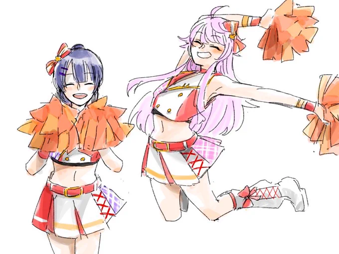 チア描きたいけどさすがに寝なきゃだから前描いたやつで我慢する 