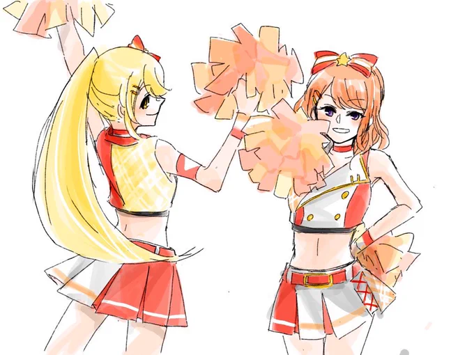 チア描きたいけどさすがに寝なきゃだから前描いたやつで我慢する 