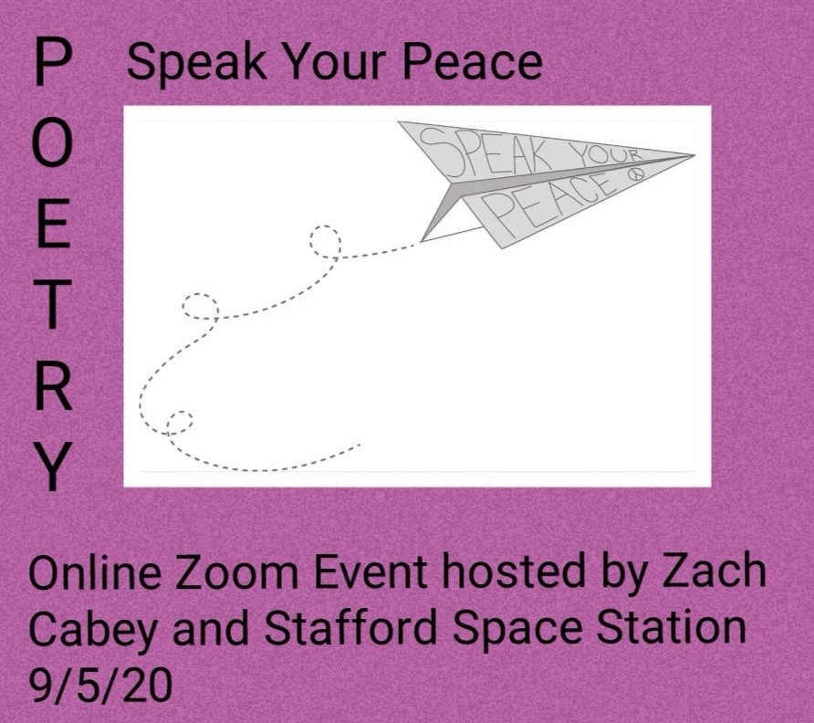 I've enjoyed the #SpeakYourPeace series put together by Zach Cabey

#spokenword #Stafford #staffordshire #SpeakYourPeace #staffordspacestation
