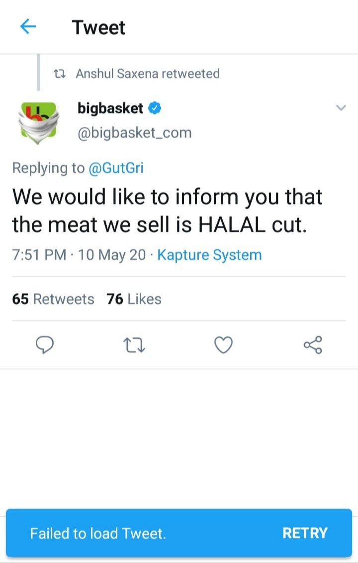 Why did @bigbasket_com delete this tweet?