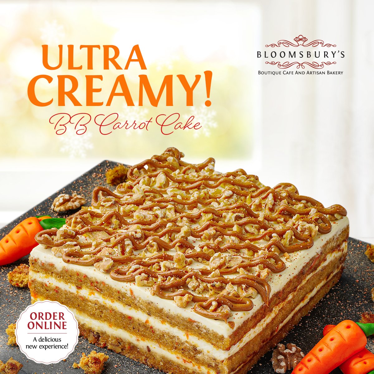 Bloomsbury S Carrot Cake What Everyone Wants For Dessert An Incredibly Flavourful Carrot Cake Order Now T Co Jmpeqr4fve Alwahdamall Ilovebloomsburys Caketime Clasiccake Flavorofthemonth Spring Dessert