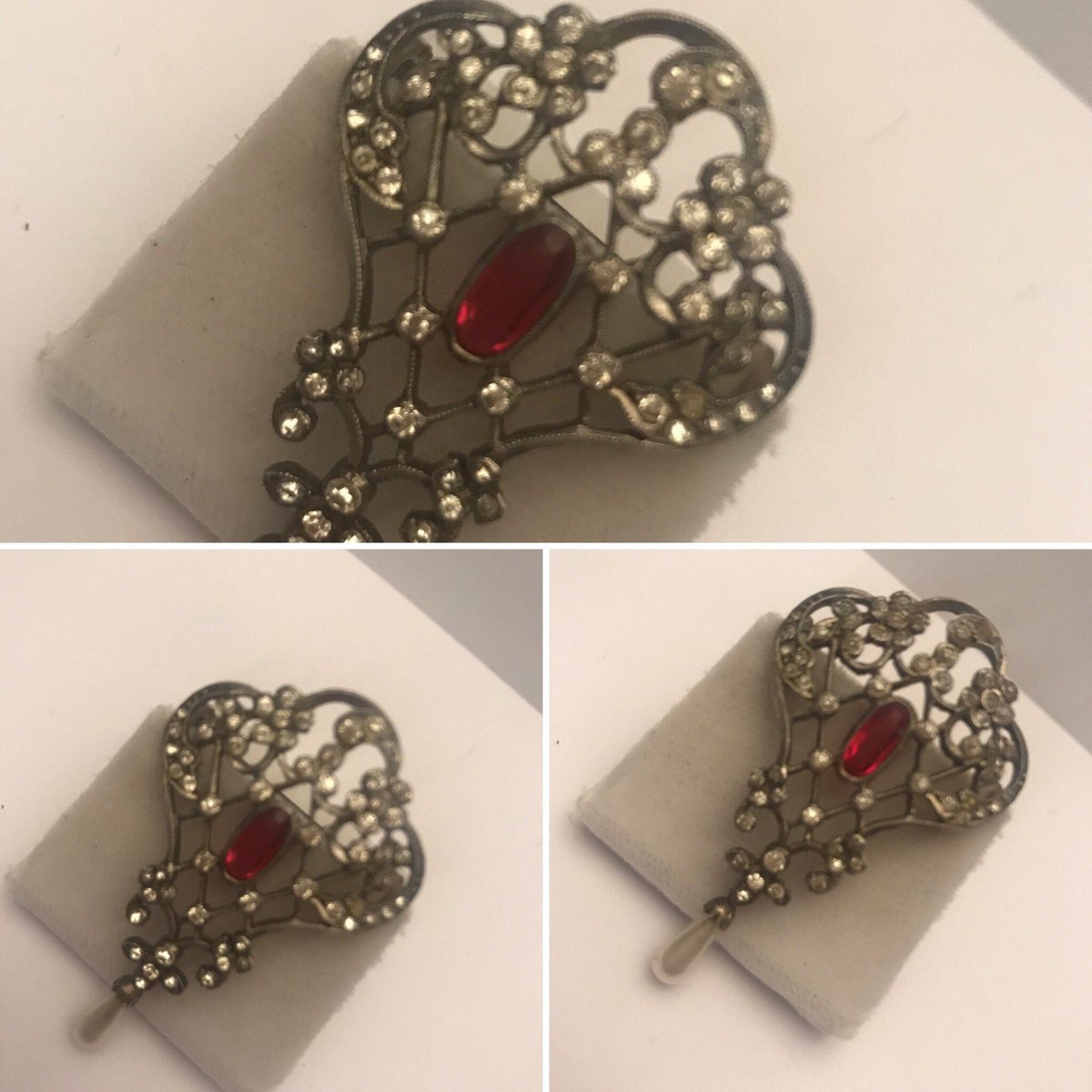 JBDLondon's tweet photo. Excited to share this item from my #etsy shop: Large French Edwardian Silver &amp; Paste Brooch, Stunning Ruby Brooch, French Paste Brooch, Pearl Drop, Forget Me Nots https://t.co/0rwgqmzjOg https://t.co/xMyb31xBLi