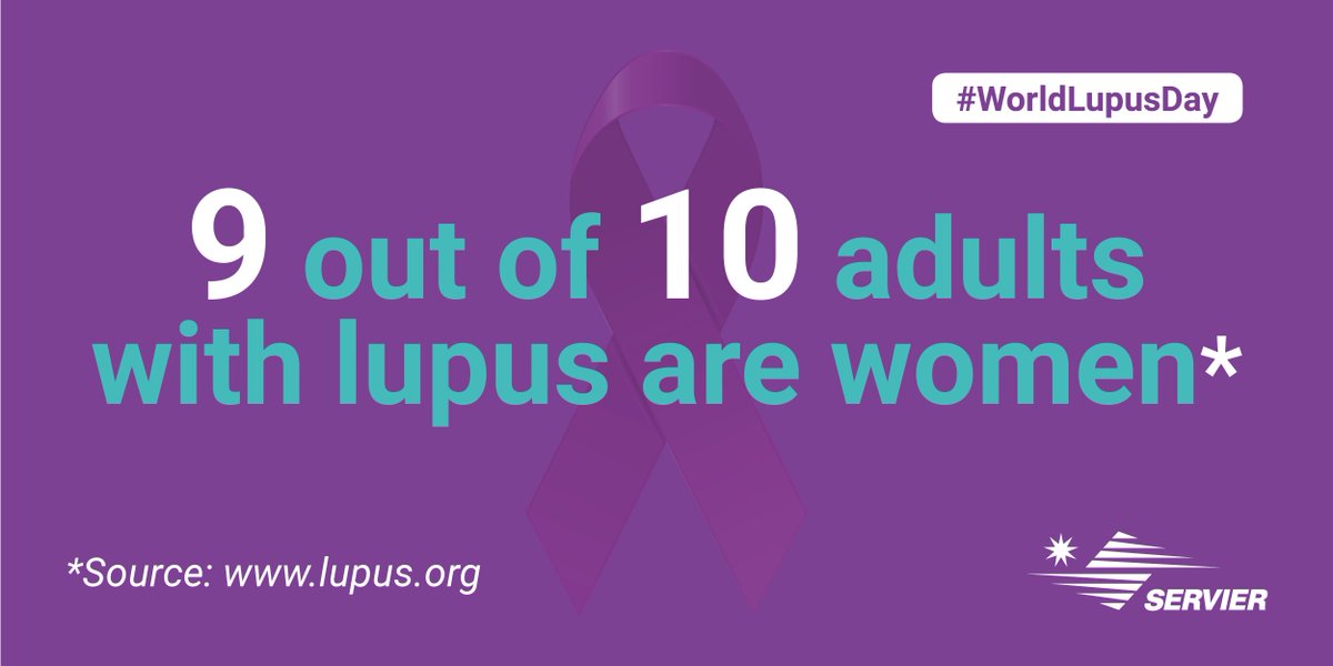 Servier's tweet photo. [#WorldLupusDay] #DYK: 90% of people living with #lupus are women. Most people with lupus develop the #disease between the ages of 15-44. Lupus strikes mostly women of childbearing age. https://t.co/wwarmTwWX0 https://t.co/GqSeW7fBwy