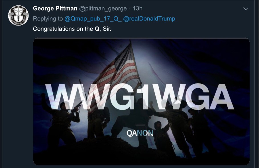 Trump has retweeted at least two QAnon accounts this morning