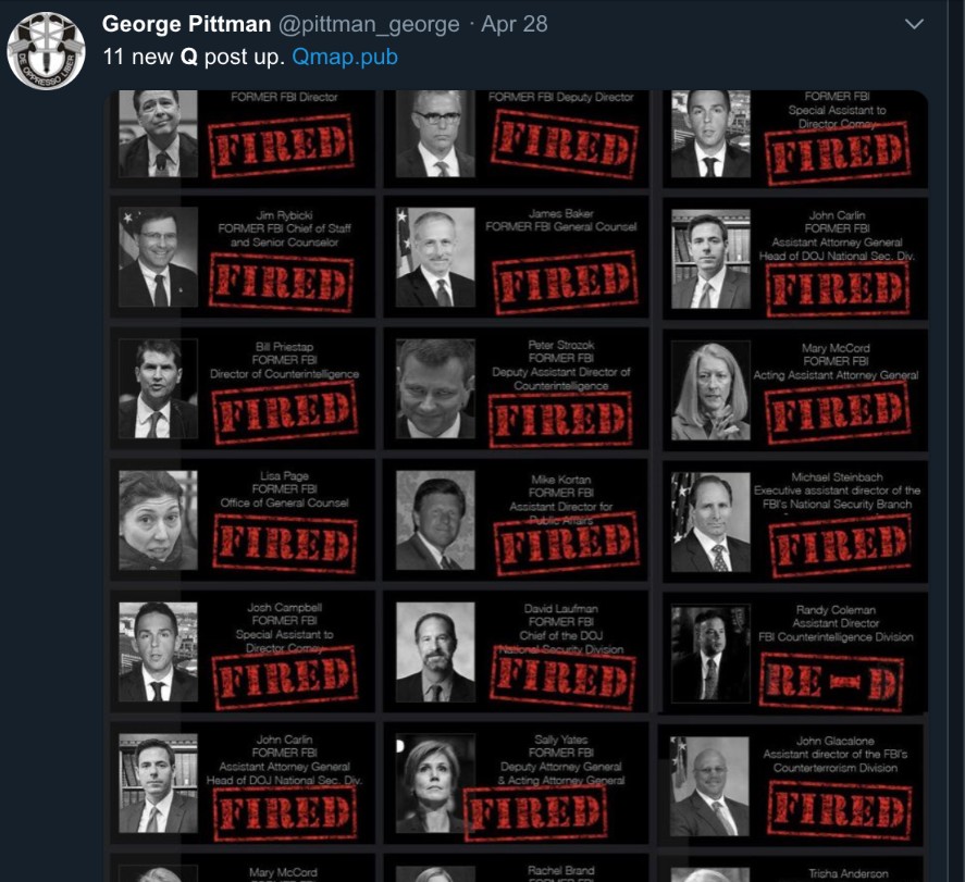 Trump has retweeted at least two QAnon accounts this morning