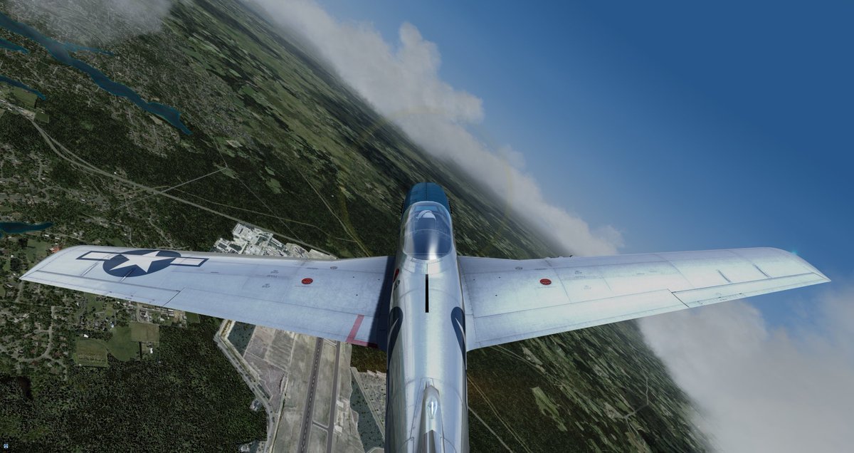 Dreamsofwings1's tweet photo. This tail mounted ‘GoPro’ style shot is created using the fantastic #Chaseplane program by @Parallel42LLC It has become one of those essential tools that I can’t do without. #p51mustang #a2asimulations #orbx #flightsimulation #aviation #warbirds #flying #avgeek https://t.co/PzvZgrlaYA