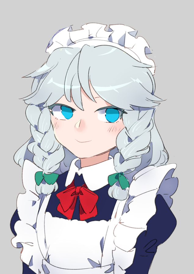 十六夜咲夜 「小さく 」|茶丸九のイラスト