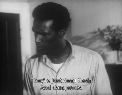 Duane Jones, Night of the Living DeadWatching Jones work through the body language of self-editing his words and behavior around the fragile, hysterical roles occupied by his white co-stars is grindingly intense, like a knife sharpened until it breaks.