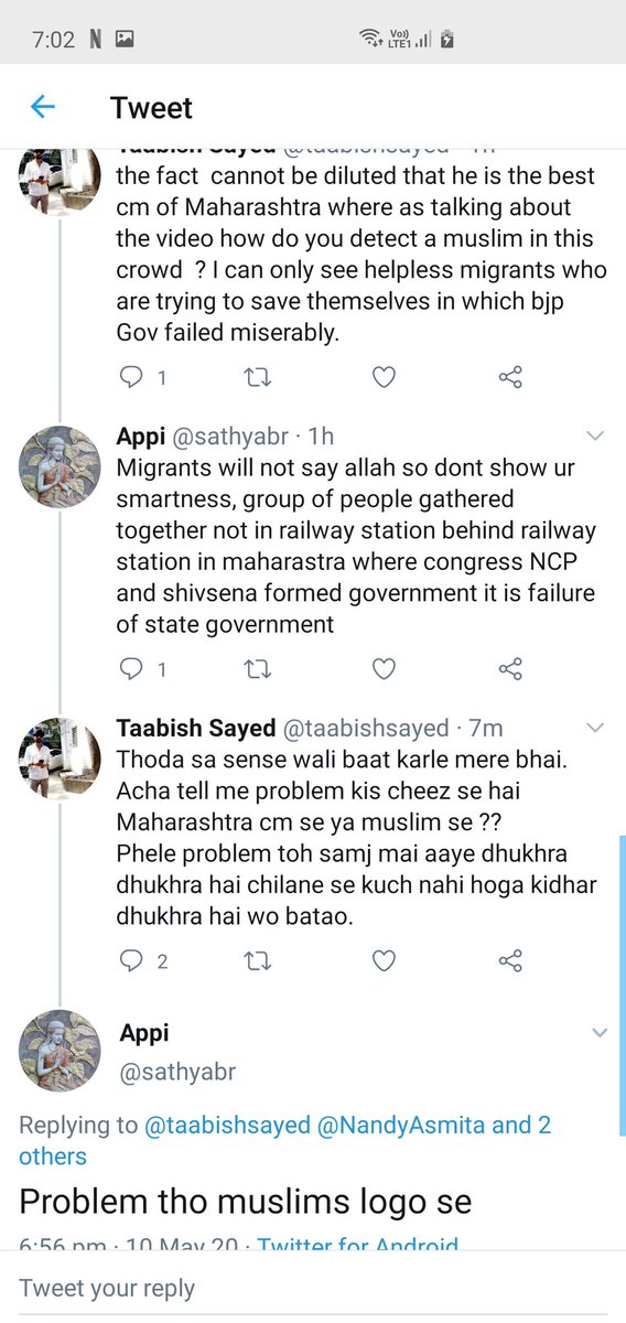 taabishsayed's tweet photo. When we have to face something as infectious as the pandemic. #Spreadinghatred #FakeNews passing derogatory remarks & targetting religion. Sir can we help the gentleman @CMOMaharashtra @AUThackeray @Iamrahulkanal @srivatsayb @incsayedzeeshan
#StopTheHate #Islamophobiainindia https://t.co/cwrUvSn4pH