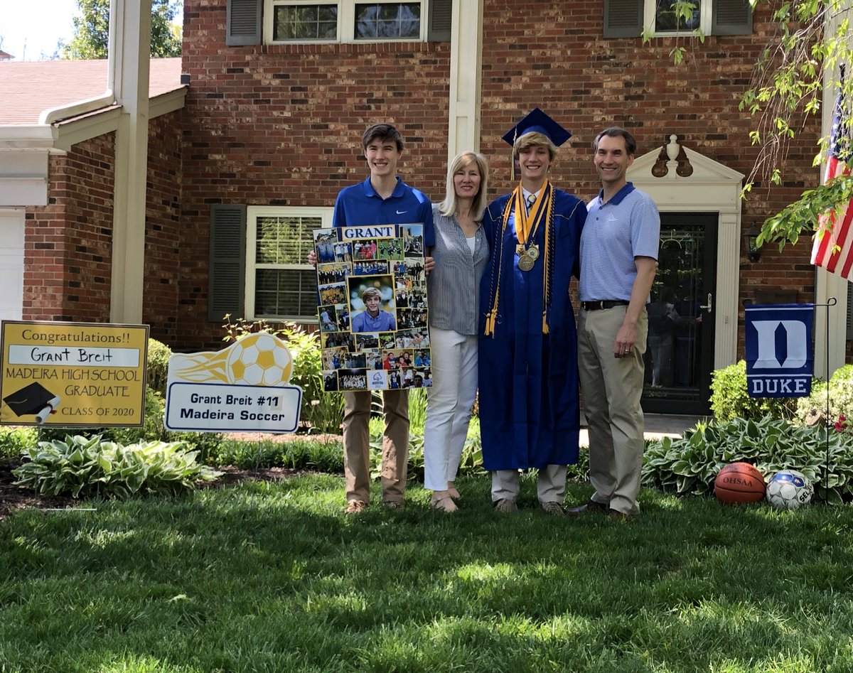 MadeiraSoccer's tweet photo. Congratulations, GB!  Look at all that hardware!!!  Winning the dodgeball tourney paid off!  (Seriously, he is the valedictorian). Good luck at Duke! https://t.co/Y5ESKf7guM