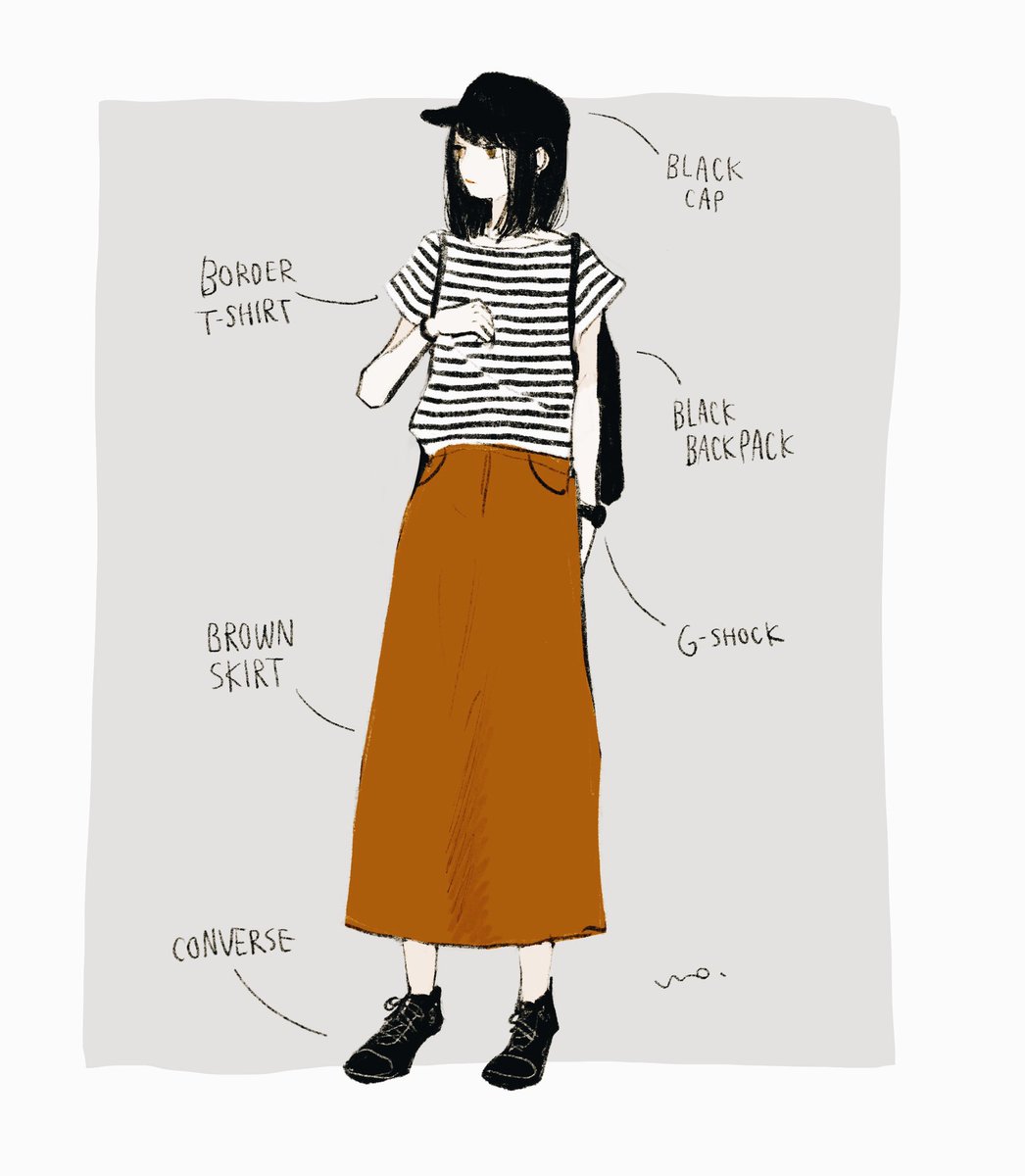 Uno すっかりあつ森と育児ばかりで絵を描いてないのですが 昔描いたナチュラル系女子を載せておきます Uno すっかりあつ森と育児ばかりで絵を描いてないのですが 昔描いたナチュラル系女子を載せておきます