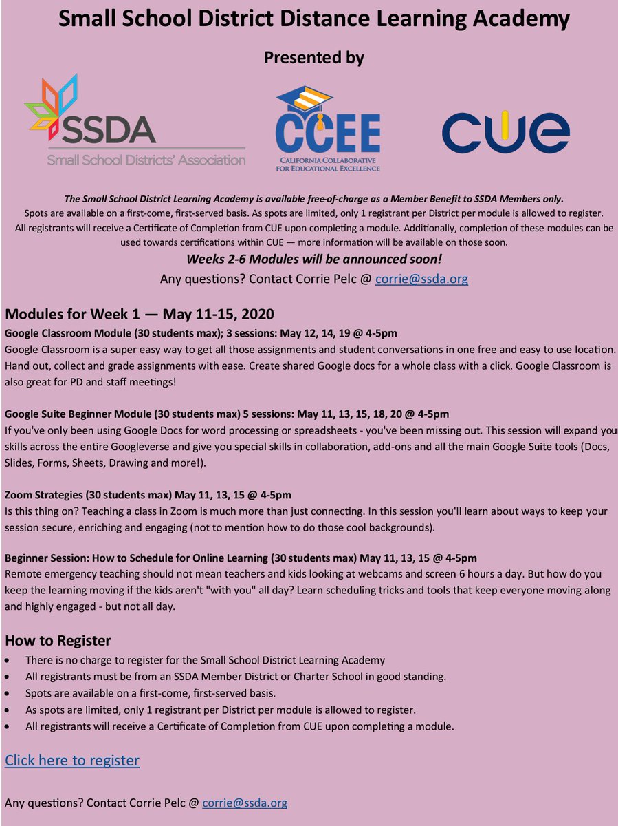 stuartpackard's tweet photo. An exciting relationship has been built between @SmallSchoolDA , @CCEECA and @cueinc. The training series has been put together to serve member districts of SSDA throughout the state. Look for even more sessions in the future. 
@pgilders @caedpartners @thomascmurray @TimSSDA https://t.co/Mp2g1DNs4E