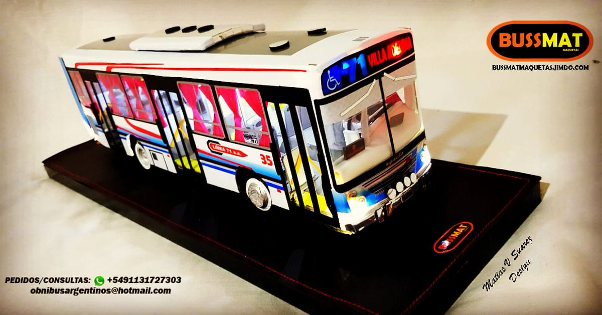 BUSSMATmaquetas's tweet photo. Maqueta Línea 71 Ugarte 😍 
Escala 1/26. Con luces

Whatsapp 📲+5491131727303

#Linea71 #bussmat #bussmatmaquetas #carroceriasUgarte #Ugarte #villaAdelina #clubamigosdelbondi #clubfamososdebsas #clubfamososmendocinos #clubfamosossanjuan #Colectivo #Bondi #matiasvsuarezdesign https://t.co/REdLjA0IfK