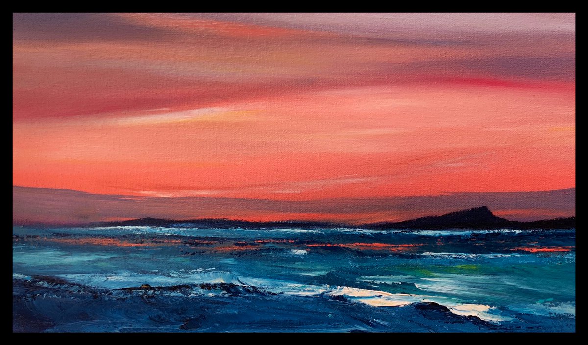 Sunset Skye #artistsupportpledge 40x23cm oil on canvas £195 ready to hang! #art #Scotland #landscapeart #oilpainting #Edinburgh #edinburghartists #scottishlandscape #scottishsunset #StayAtHomeAndStaySafe