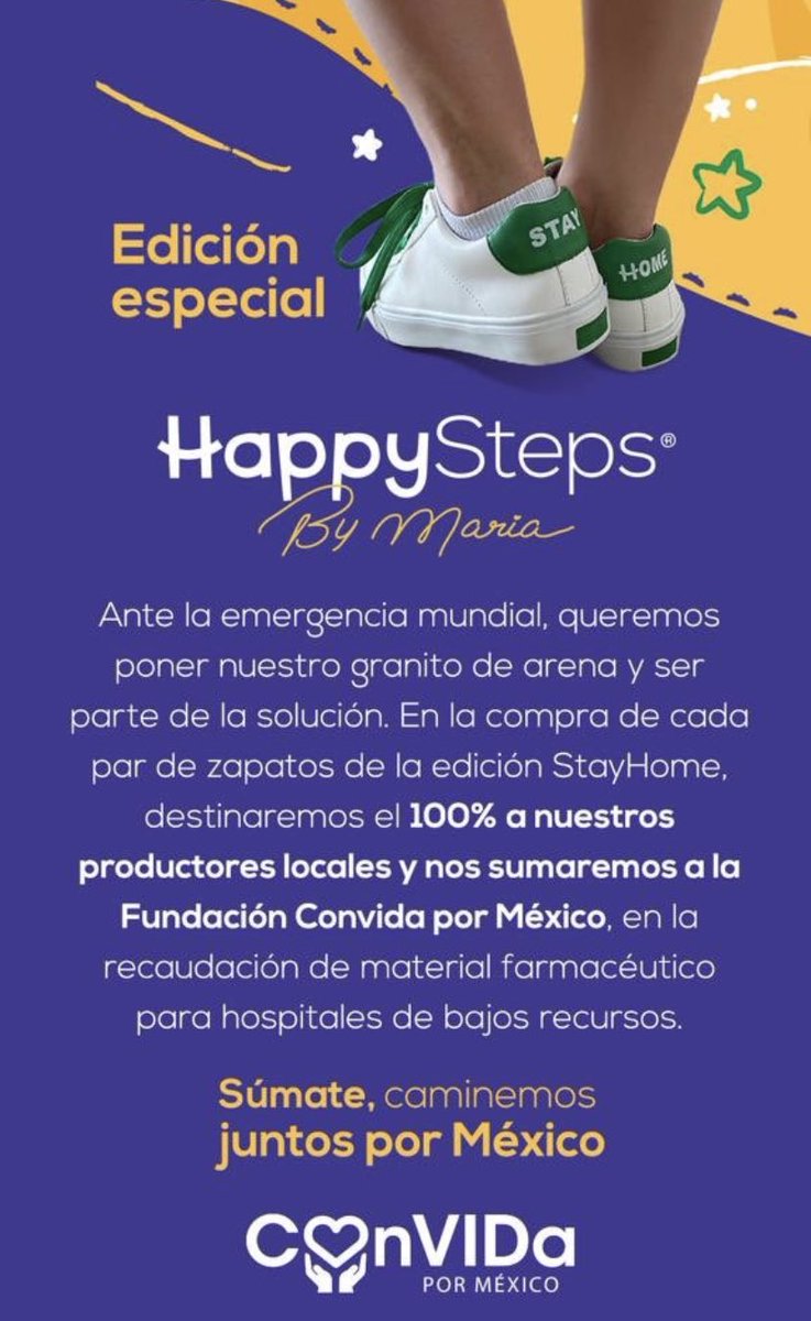 PaulinaGreenham's tweet photo. Es una joya platicar de esta gran marca de zapatos Happy Steps by María

Miren esta espectacular campaña #HappySteps ayuda ante la emergencia mundial COVID 19 https://t.co/lhkLsOkcFc