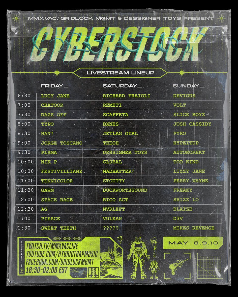 Playing CYBERSTOCK tonight at 9PM PST / 12AM EST 📺🍦