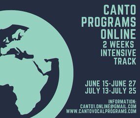 CantoPrograms's tweet image. Canto Vocal Programs is online and offering two programs this summer, featuring a dynamic online staged concert. Information on our website cantovocalprograms.com.