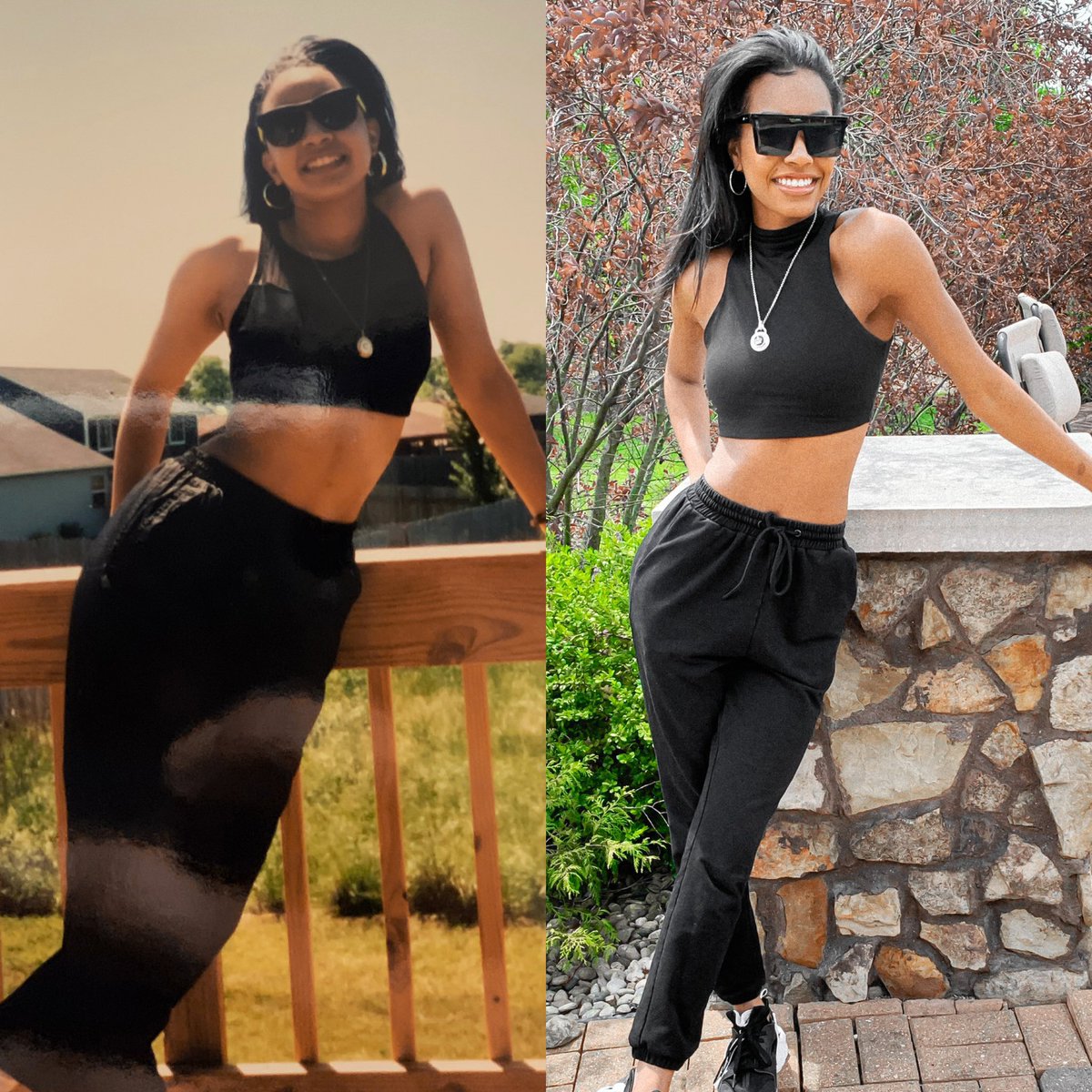 PaigeLeneigh's tweet image. Recreated my moms photos from the 90’s for Mother’s Day. She had the juice 😍 I tried!