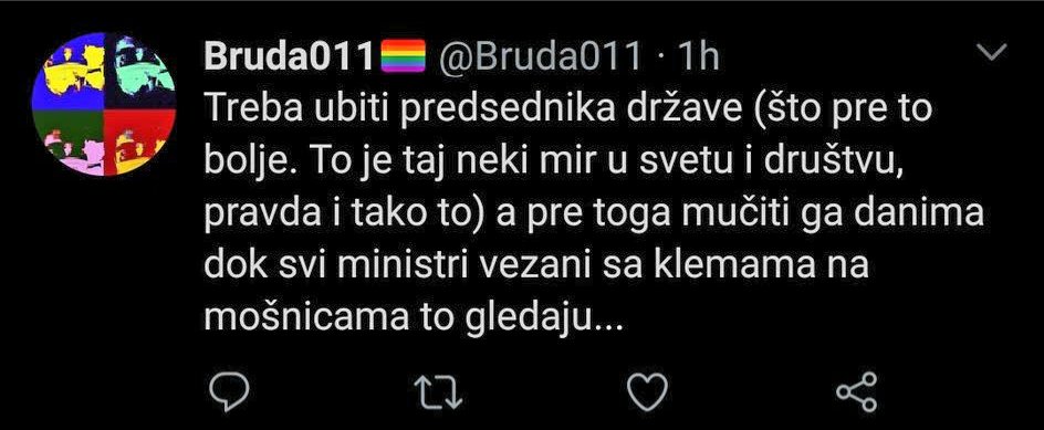 ... pojavite se ponovo ako smete bitange ali kad ja budem u kući...  bando razbojnika!!!