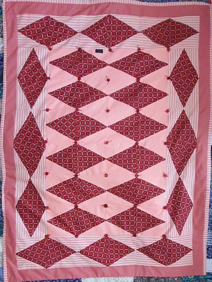 Darwenhistory's tweet photo. Finished my 2nd ever quilt #recycling #oldshirts #memoryquilts #quilt #HandmadeInUK #OldWorld #happysewing https://t.co/BWzfFZOz1J