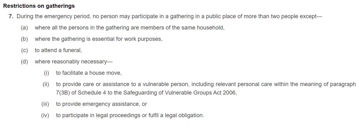 Contrary to what I originally said, it's not clear that you could do this at the moment. Why?(a) you can be outside the house for exerciseand(b) only some gatherings of more than 2 people are prohibitedBut from that it doesn't follow two people can exercise together. (2)