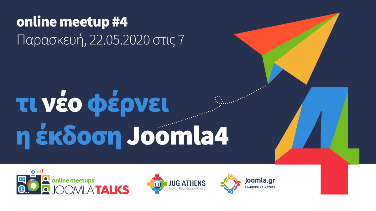 Joomlagr's tweet photo. https://t.co/fnh8viNycT
#Joomla #Talks #Online #Meetup #Joomla4
Παρασκευή 22 Μαϊου 2020, στις 7 το απόγευμα https://t.co/MLLOMCbkrJ