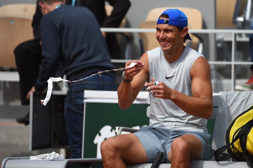 RG is back and so is his smile during training sessions.