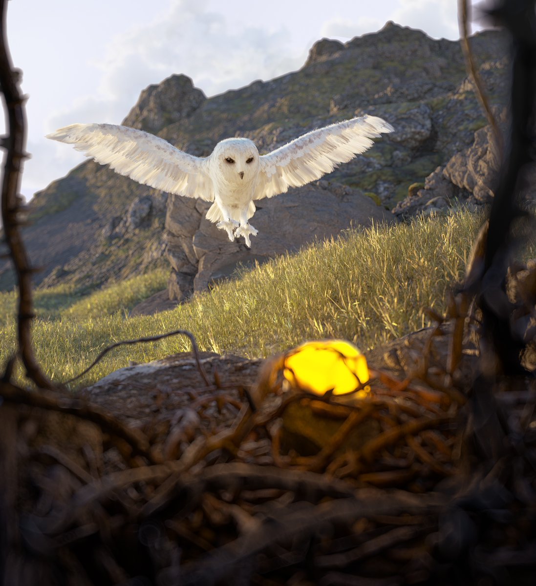 DeepDZN's tweet photo. Enlightened Spirit✨

Finally came to life. Took me about 20 days of work in total, mainly on the owl.
Entry to @mindofimpact's #ENTERTHEMIND contest.
Huge thanks to @MrLixm for helping me on the concept.
Artstation post and breakdown soon🦉

Made with @OTOY @maxon3d @quixeltools https://t.co/i0pdIPEUSF