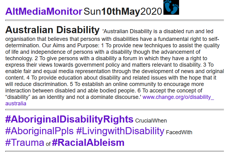 WgarNews's tweet photo. @RobRobbEdwards @3wombats @ausdisltd @lynlinking @RightsLGBTI @RachelQuayle08 @WhteRbbnAdvocat @anne_clothier @JonesHowdareyou @BakchosGlass @LadyPoop2 @billshortenmp @lobbycoorg @Michz45 @twtrrr @janettj777 @CapesJoy @JennyPineapple2 @OBallmark2 @rationalbitch @denniallen @BethanyinCBR #AustralianDisability #ausdisltd #disability_australia @ausdisltd https://t.co/BVD1RcHT0r
| https://t.co/I3BhtBuxIW | https://t.co/lP7BOtQmc8 | #AboriginalDisabilityRights CrucialWhen #AboriginalPpls #LivingwithDisability FacedWith #Trauma of #RacialAbleism | Cc @geoffrey_payne https://t.co/7DU7hNSTP0