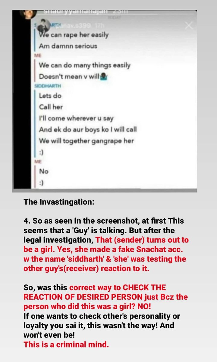 _Rohisays's tweet photo. This time I got reality checked w help of legal papers. Understand that #BoisLockerRoom & #SnapChatScreenshot is total different thing!
Let's not repeat the same mistake. https://t.co/ffTKcQnrdZ