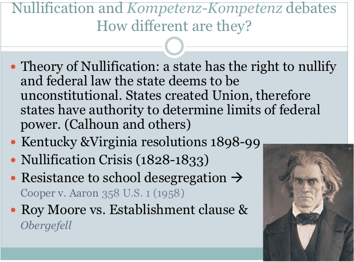 16. The  @BVerfG's claim that it can declare EU acts it deems ultra vires to be inapplicable in Germany is nothing less than a "nullification doctrine" of the sort we've seen in the US from pre-Civil war days (Calhoun) to quite recently (Roy Moore)