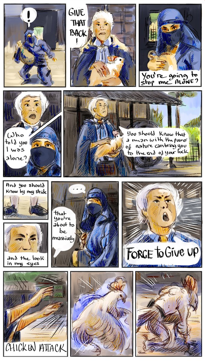 Tipainaulait's tweet photo. FULL CHICKEN ATTACK COMIC
You can find chicken attack on youtube here :https://t.co/qGDBmx8WMQ
It's just a fanmade comic.
#chickenattack #yodele #digitalcomic #digitalart #digitaldrawing #digitalpainting #comic #parody #ninja #fanart https://t.co/TnlaHrPScQ