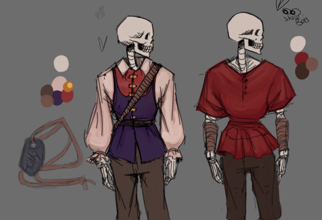 Skellysona's tweet photo. Reposting the ref and a couple more doodles. Absolutely obsessed with this dude https://t.co/o3YfFLWW4q
