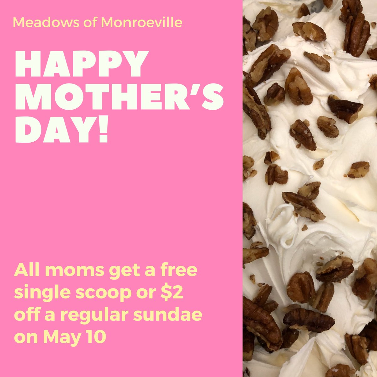 MeadowsofMville's tweet photo. Happy Mom’s Day! https://t.co/04nDwfFjAC