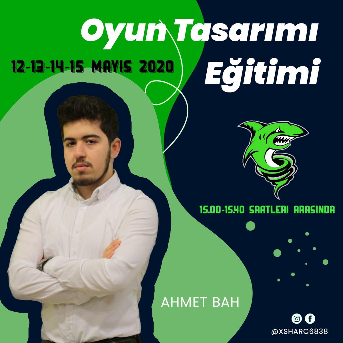 XSHARC6838's tweet photo. X-SHARC olarak organize ettiğimiz “Game Dev. Competition” etkinliğimizde eğitmenimiz Ahmet Bah, 12-13-14-15 Mayıs günlerinde ZOOM platformu üzerinden lise ve ortaokul seviyelerindeki katılımcılara oyun tasarımı eğitimi verecek.Katılımcılarımız maillerini kontrol etsin. https://t.co/O3Ob83JATP