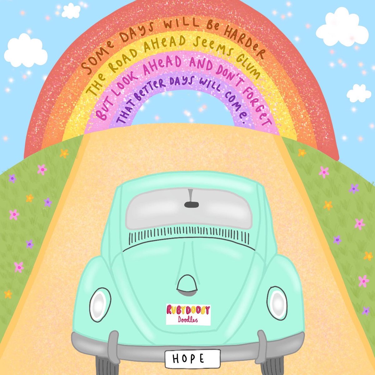 DoodlesRuby's tweet photo. Fe ddaw y dyddiau gwell.
Better days will come.
🌈 https://t.co/T2Wenlw3Tb