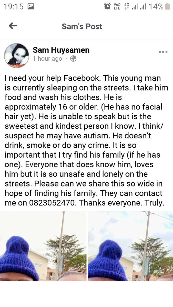 Asanda_60902's tweet photo. @akreana_ Can you please retweet this info, to help this young man find his family...thank you https://t.co/arQDSzYjdz